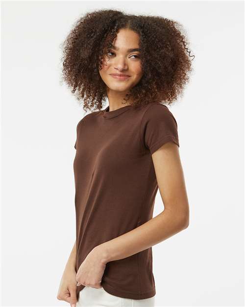 Tultex Women's Fine Jersey Slim Fit T-Shirt 213 Brown