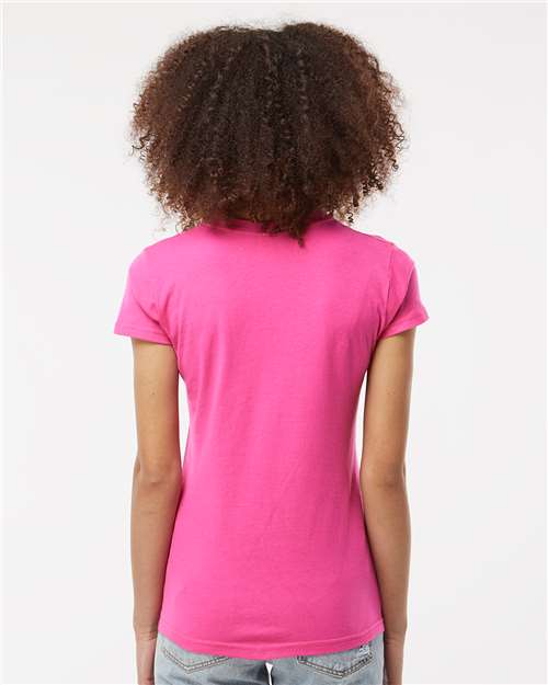 Tultex Women's Fine Jersey Slim Fit T-Shirt 213 Fuchsia