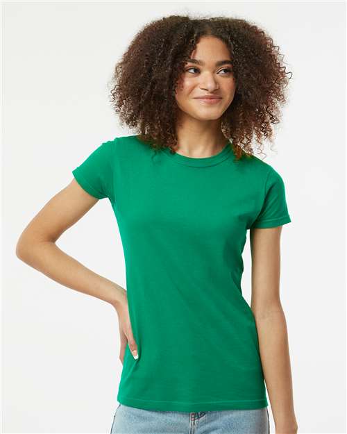 Custom Embroidered  Tultex Women's Fine Jersey Slim Fit T-Shirt 213 Kelly Green