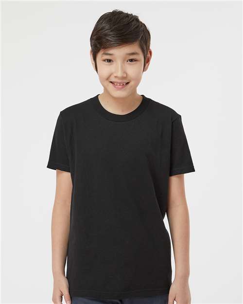Custom Embroidered  Tultex Youth Fine Jersey T-Shirt 235 Black