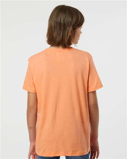 Tultex Youth Fine Jersey T-Shirt 235 Heather Cantaloupe