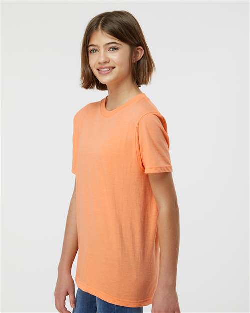 Tultex Youth Fine Jersey T-Shirt 235 Heather Cantaloupe