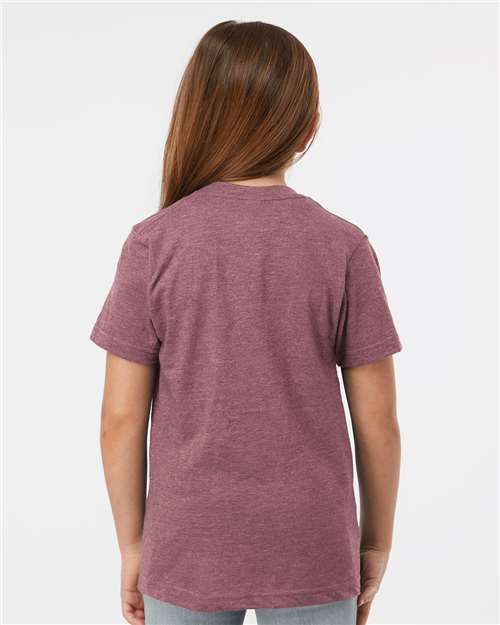 Tultex Youth Fine Jersey T-Shirt 235 Heather Cassis