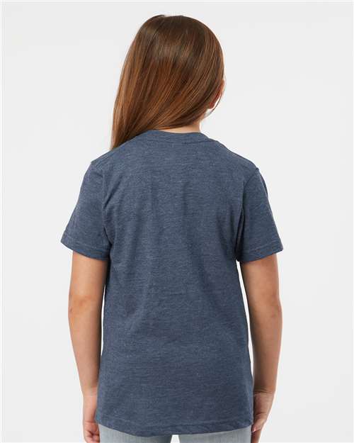 Tultex Youth Fine Jersey T-Shirt 235 Heather Denim