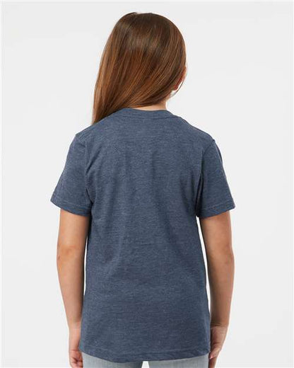 Tultex Youth Fine Jersey T-Shirt 235 Heather Denim
