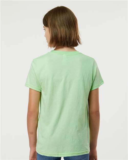 Tultex Youth Fine Jersey T-Shirt 235 Heather Neo Mint