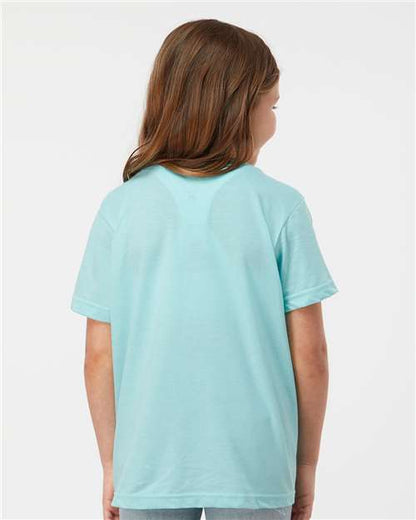 Tultex Youth Fine Jersey T-Shirt 235 Heather Purist Blue