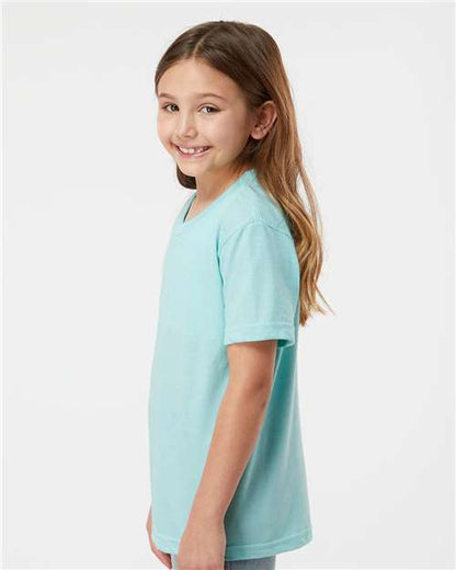 Tultex Youth Fine Jersey T-Shirt 235 Heather Purist Blue