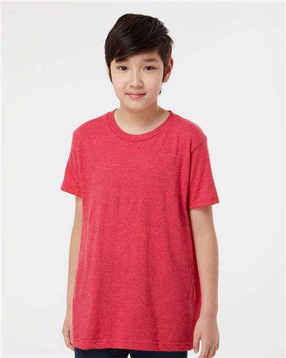 Custom Embroidered  Tultex Youth Fine Jersey T-Shirt 235 Heather Red