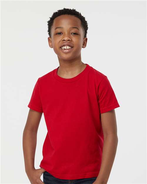 Custom Embroidered  Tultex Youth Fine Jersey T-Shirt 235 Red