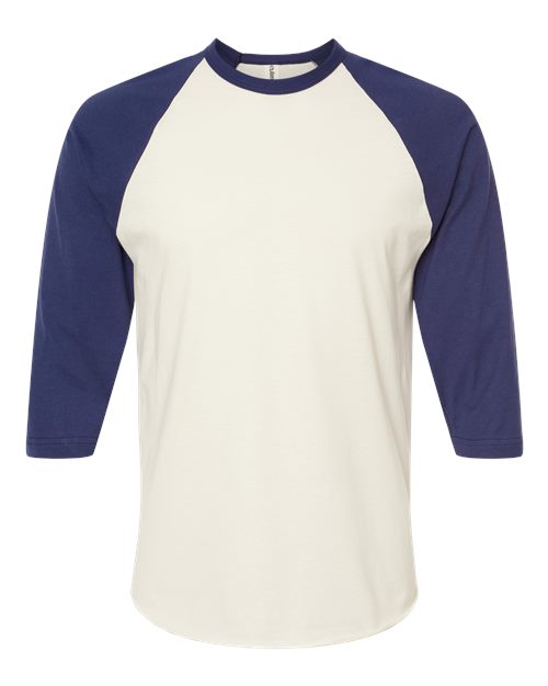 Tultex Fine Jersey Raglan T-Shirt 245 Vintage White/ Inked India