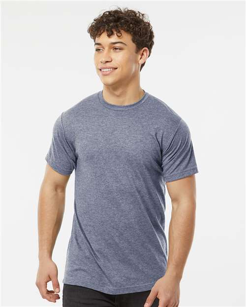 Custom Embroidered  Tultex Poly-Rich T-Shirt 241 Heather Denim