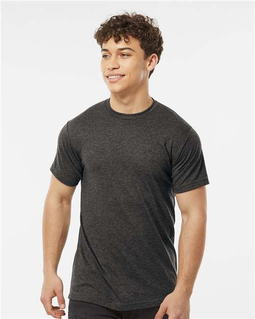 Custom Embroidered  Tultex Poly-Rich T-Shirt 241 Heather Graphite