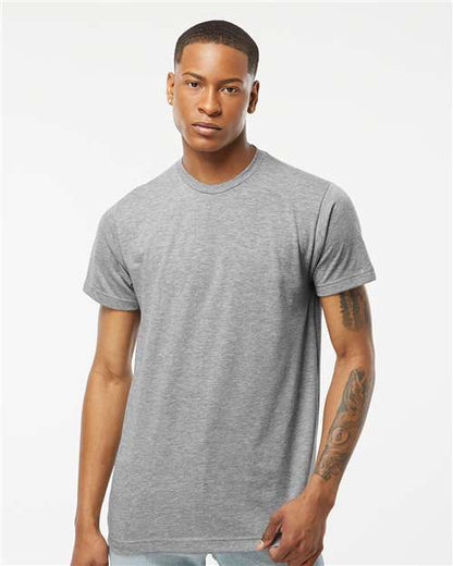 Custom Embroidered  Tultex Poly-Rich T-Shirt 241 Heather Grey