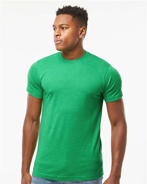 Custom Embroidered  Tultex Poly-Rich T-Shirt 241 Heather Kelly
