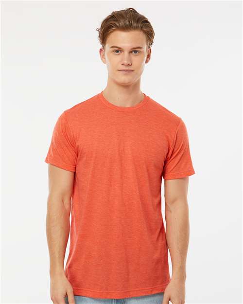 Custom Embroidered  Tultex Poly-Rich T-Shirt 241 Heather Orange