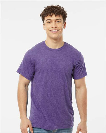 Custom Embroidered  Tultex Poly-Rich T-Shirt 241 Heather Purple