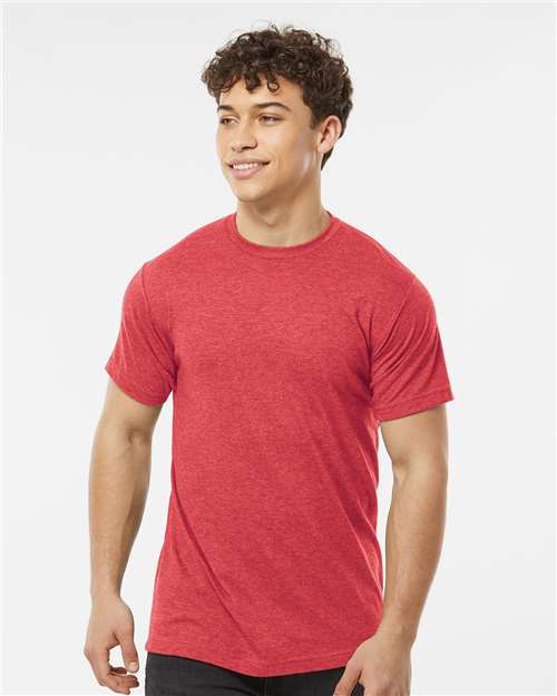 Custom Embroidered  Tultex Poly-Rich T-Shirt 241 Heather Red