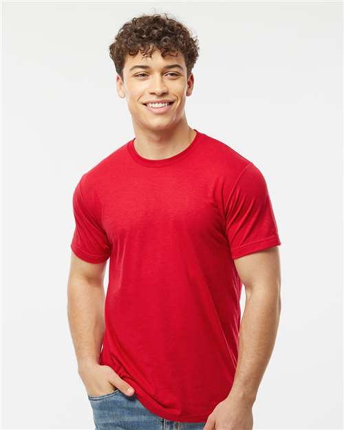 Custom Embroidered  Tultex Poly-Rich T-Shirt 241 Red