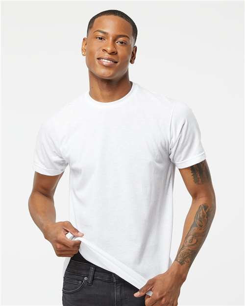 Custom Embroidered  Tultex Poly-Rich T-Shirt 241 White
