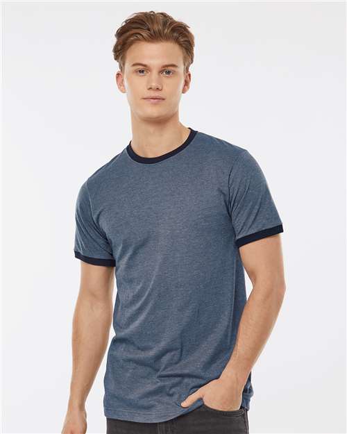 Custom Embroidered  Tultex Fine Jersey Ringer T-Shirt 246  