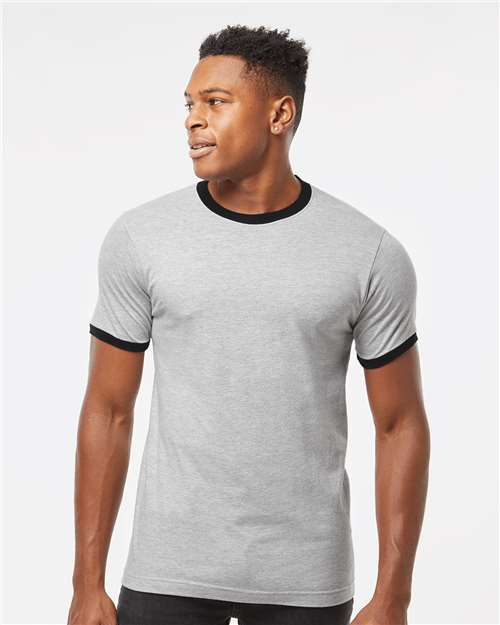 Custom Embroidered  Tultex Fine Jersey Ringer T-Shirt 246  