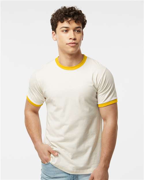 Custom Embroidered  Tultex Fine Jersey Ringer T-Shirt 246  