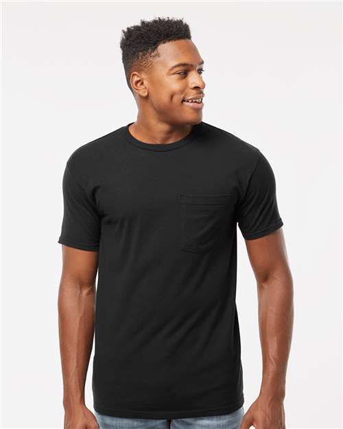 Custom Embroidered  Tultex Heavyweight Jersey Pocket T-Shirt 293  