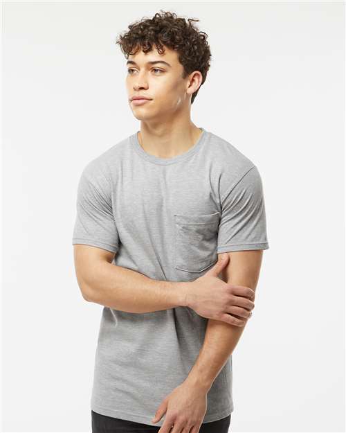 Custom Embroidered  Tultex Heavyweight Jersey Pocket T-Shirt 293  