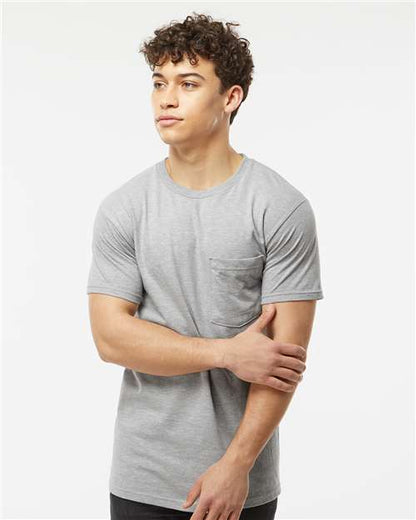 Custom Embroidered  Tultex Heavyweight Jersey Pocket T-Shirt 293  