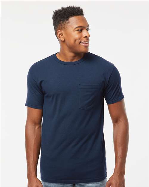 Custom Embroidered  Tultex Heavyweight Jersey Pocket T-Shirt 293  
