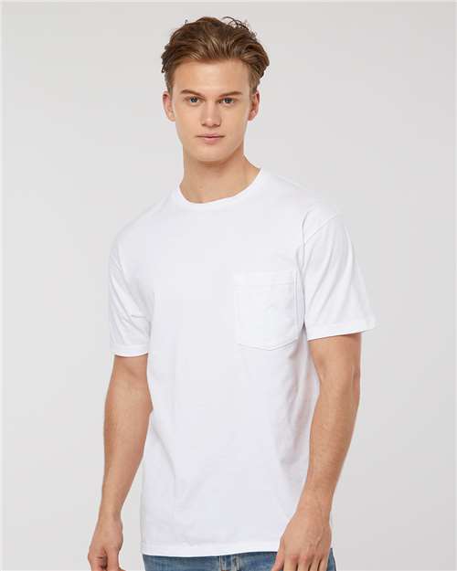 Custom Embroidered  Tultex Heavyweight Jersey Pocket T-Shirt 293  