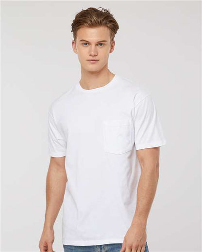 Custom Embroidered  Tultex Heavyweight Jersey Pocket T-Shirt 293  