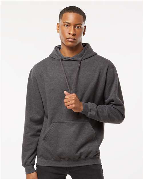 Custom Embroidered  Tultex Fleece Hooded Sweatshirt 320 Heather Charcoal