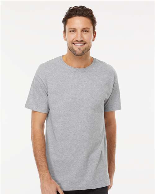 Custom Embroidered  M&O Gold Soft Touch T-Shirt 4800 Athletic Grey