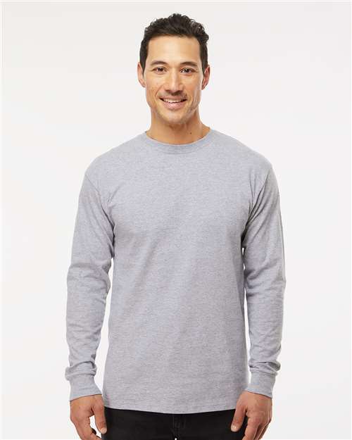 Custom Embroidered  M&O Gold Soft Touch Long Sleeve T-Shirt 4820  