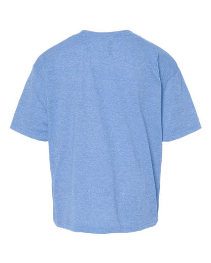 M&O Youth Gold Soft Touch T-Shirt 4850 Light Blue Heather