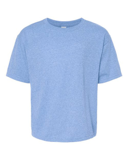 M&O Youth Gold Soft Touch T-Shirt 4850 Light Blue Heather