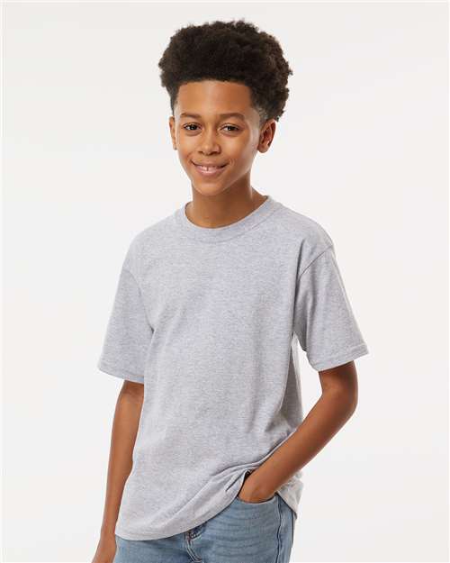 M&O Youth Gold Soft Touch T-Shirt 4850 Athletic Grey