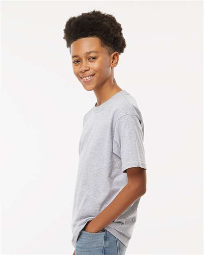 M&O Youth Gold Soft Touch T-Shirt 4850 Athletic Grey