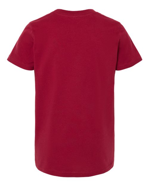 BELLA + CANVAS Youth Jersey Tee 3001Y Cardinal Custom Embroidered Business Logo
