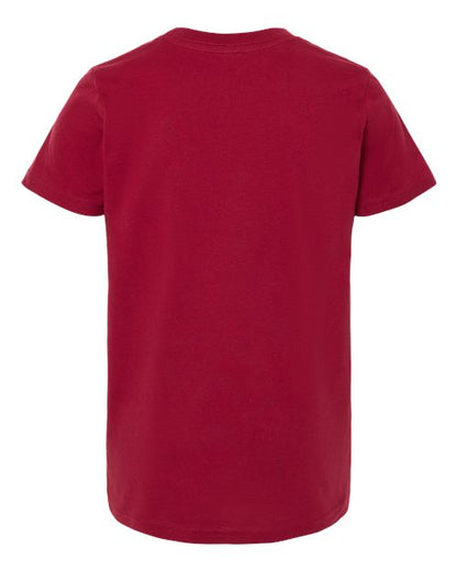BELLA + CANVAS Youth Jersey Tee 3001Y Cardinal Custom Embroidered Business Logo