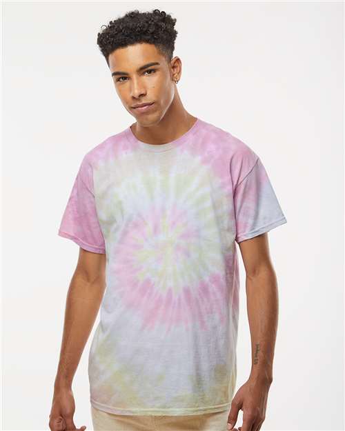 Custom Embroidered  Colortone Multi-Color Tie-Dyed T-Shirt 1000 Desert Rose