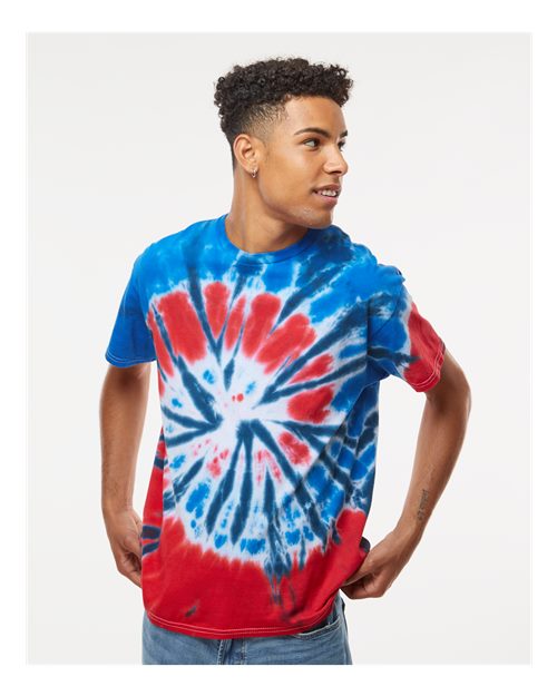Custom Embroidered  Colortone Multi-Color Tie-Dyed T-Shirt 1000 Independence