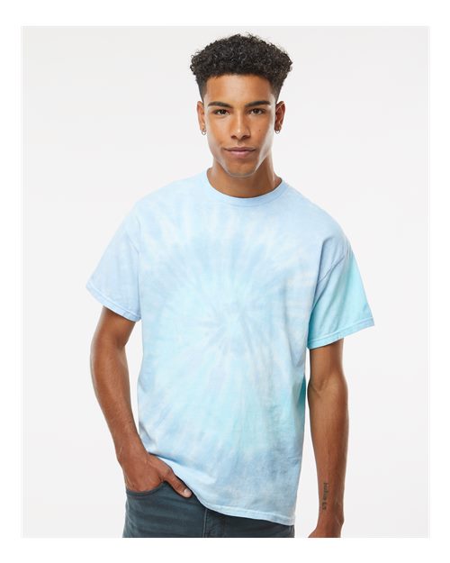 Custom Embroidered  Colortone Multi-Color Tie-Dyed T-Shirt 1000 Lagoon