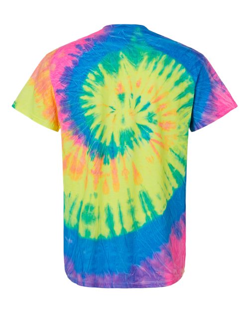 Colortone Multi-Color Tie-Dyed T-Shirt 1000 Neon Rainbow