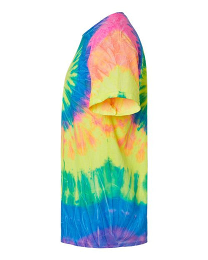 Colortone Multi-Color Tie-Dyed T-Shirt 1000 Neon Rainbow