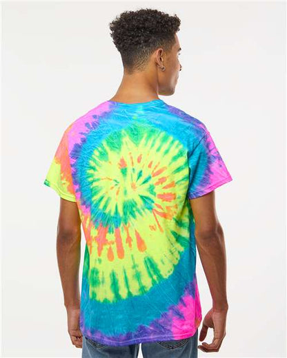 Colortone Multi-Color Tie-Dyed T-Shirt 1000 Neon Rainbow