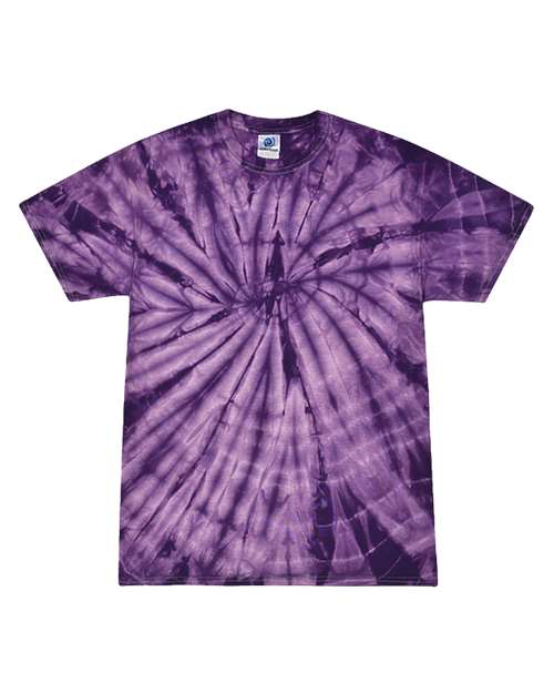 Colortone Multi-Color Tie-Dyed T-Shirt 1000 Spider Purple