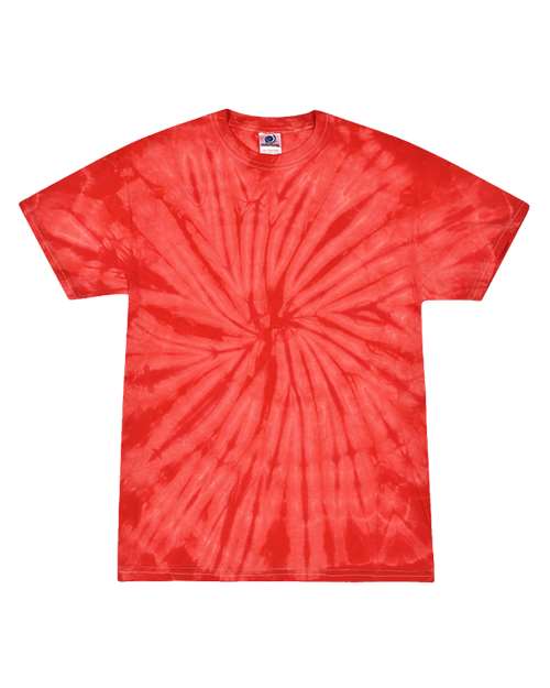 Colortone Multi-Color Tie-Dyed T-Shirt 1000 Spider Red
